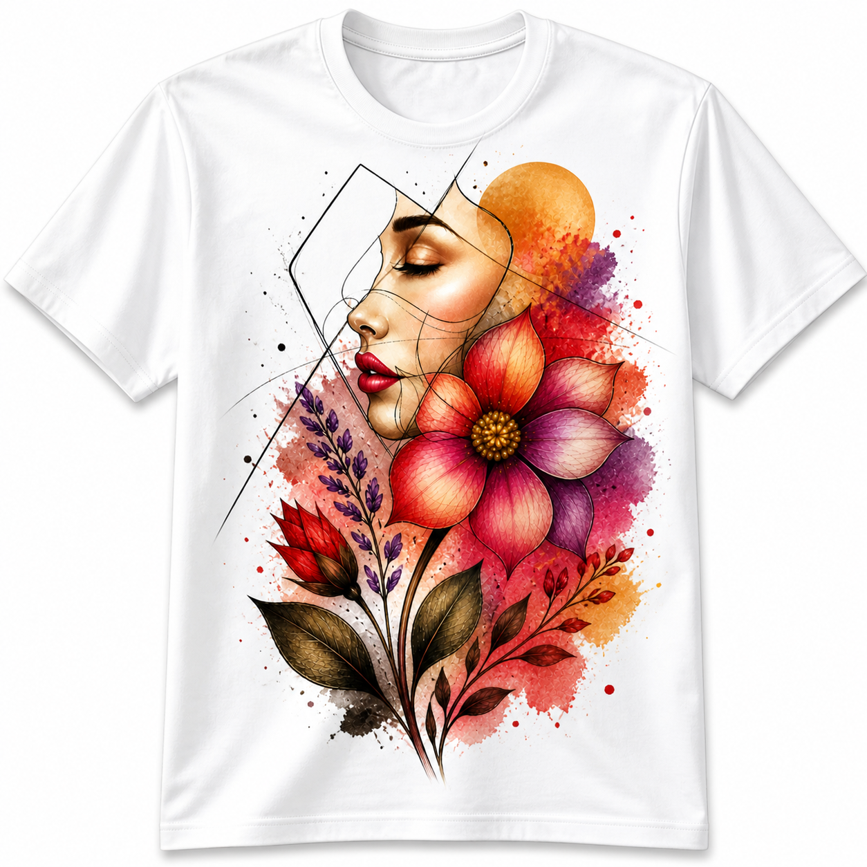 Floral Art Graphic T-shirt