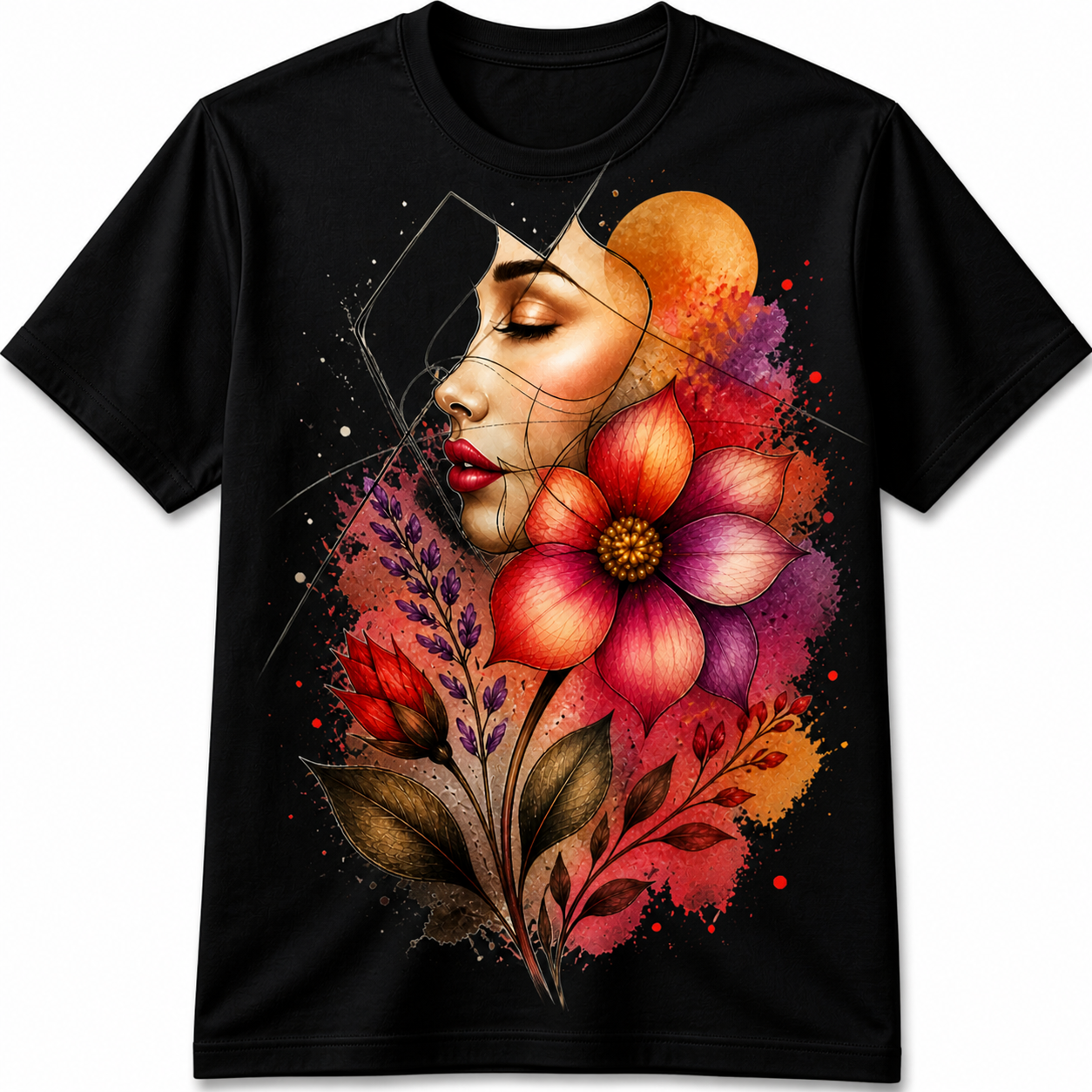 Floral Art Graphic T-shirt