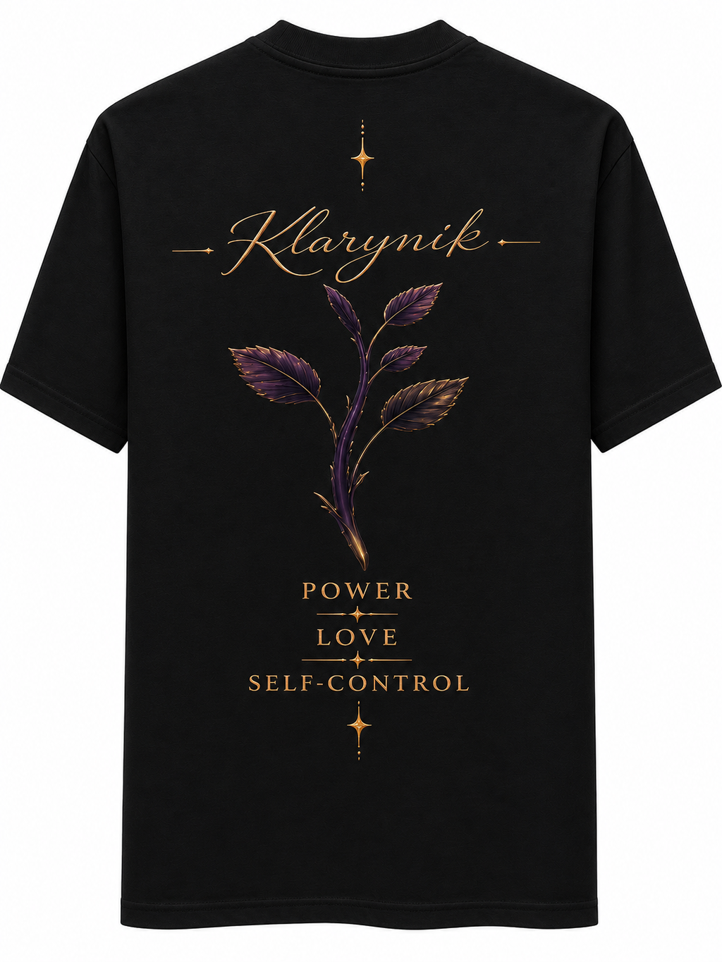Short Sleeve T-shirt – Purple Rose Design