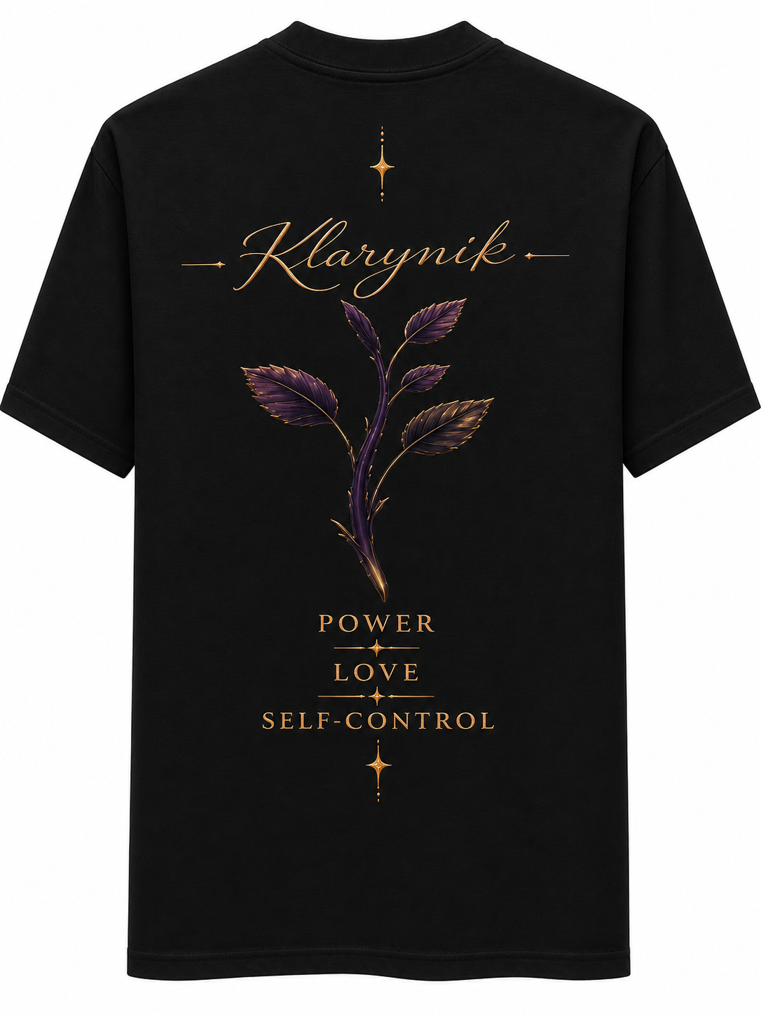 Short Sleeve T-shirt – Purple Rose Design